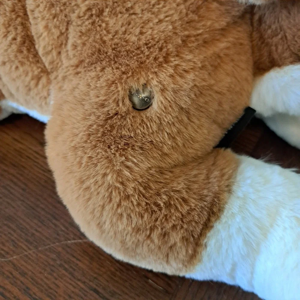 FAO Schwarz Shiba Inu Plush Dog Stuffed Animal Tan Cream Curled Tail 12 Inch